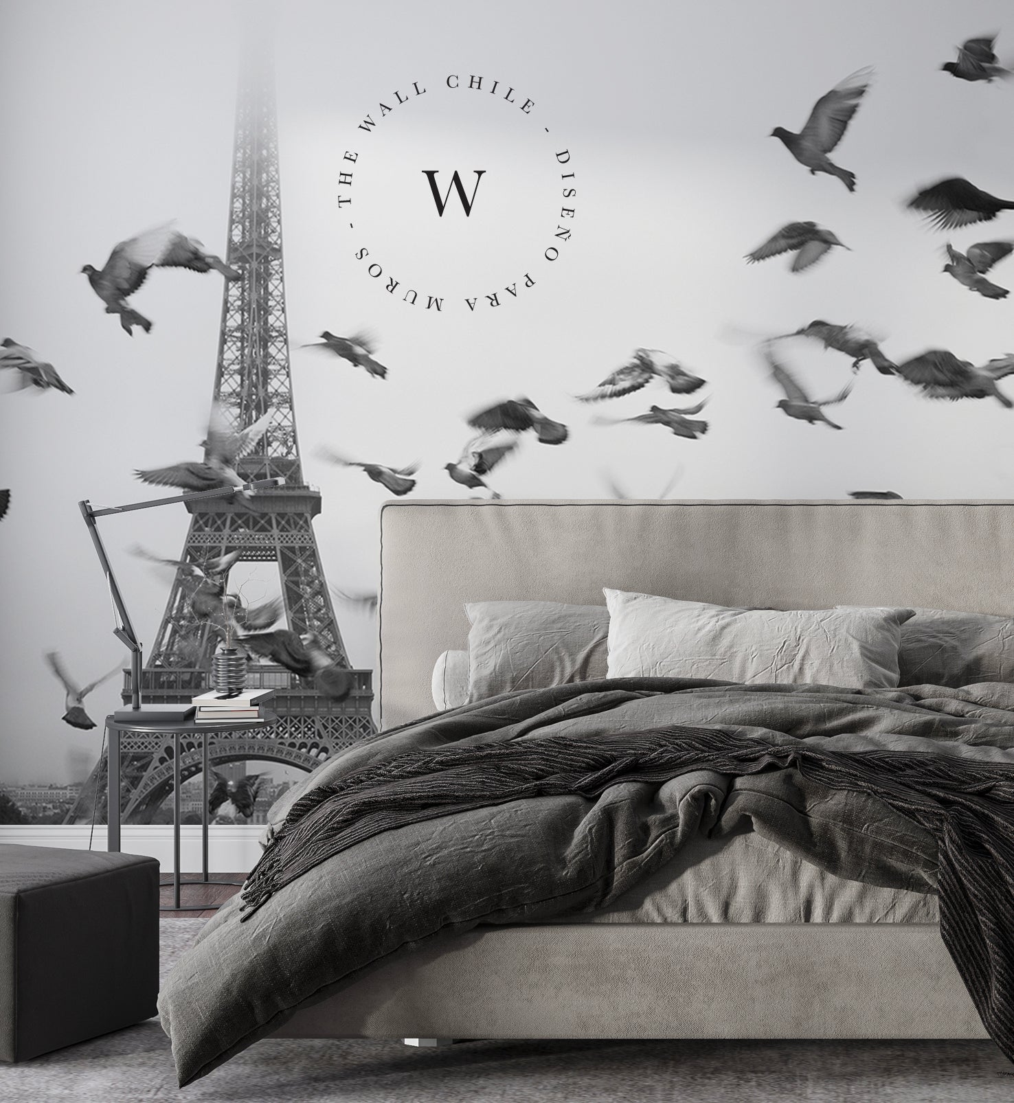 Papel Mural, Papel Pintado, Wallpaper, Mural, Empavonados, Vinilico Autoadhesivo para muros de la marca The Wall, diseño de tendencia Paris