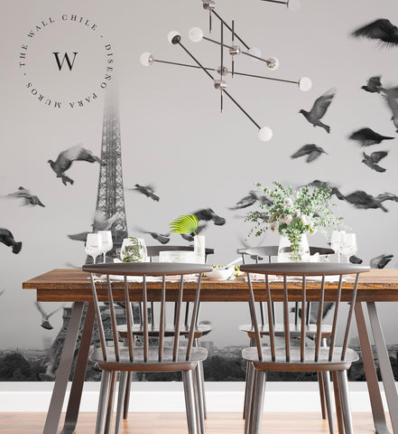 Papel Mural, Papel Pintado, Wallpaper, Mural, Empavonados, Vinilico Autoadhesivo para muros de la marca The Wall, diseño de tendencia Paris
