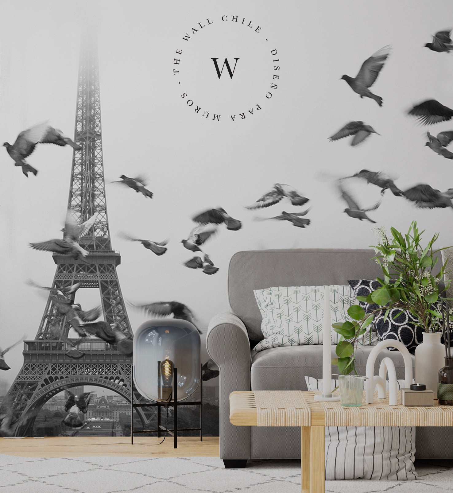 Papel Mural, Papel Pintado, Wallpaper, Mural, Empavonados, Vinilico Autoadhesivo para muros de la marca The Wall, diseño de tendencia Paris