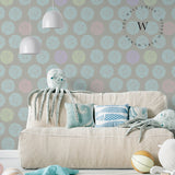 Papel Mural, Papel Pintado, Wallpaper, Mural, Empavonados, Vinilico Autoadhesivo para muros de la marca The Wall, diseño de tendencia Pastel Dots