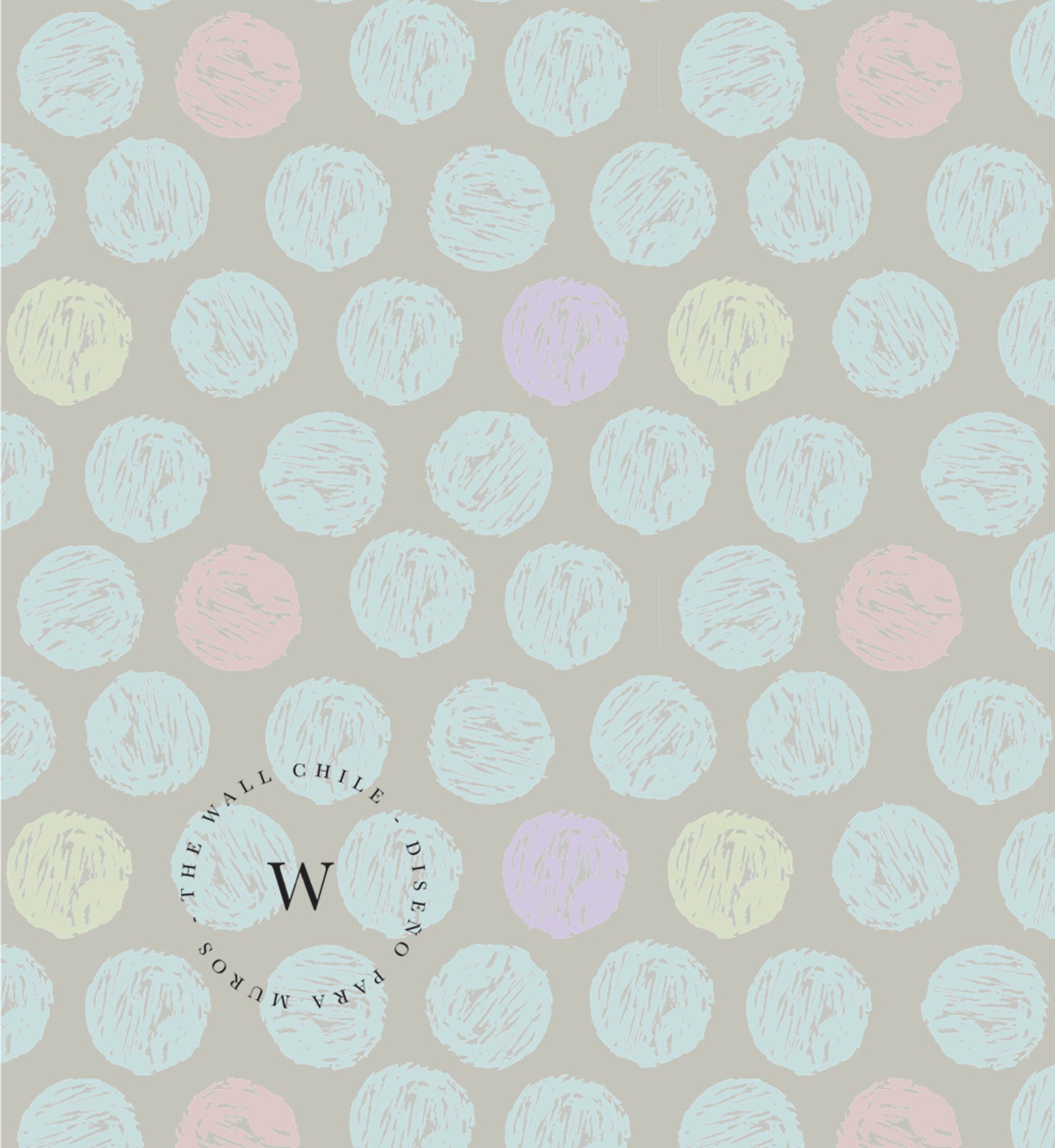 Papel Mural, Papel Pintado, Wallpaper, Mural, Empavonados, Vinilico Autoadhesivo para muros de la marca The Wall, diseño de tendencia Pastel Dots