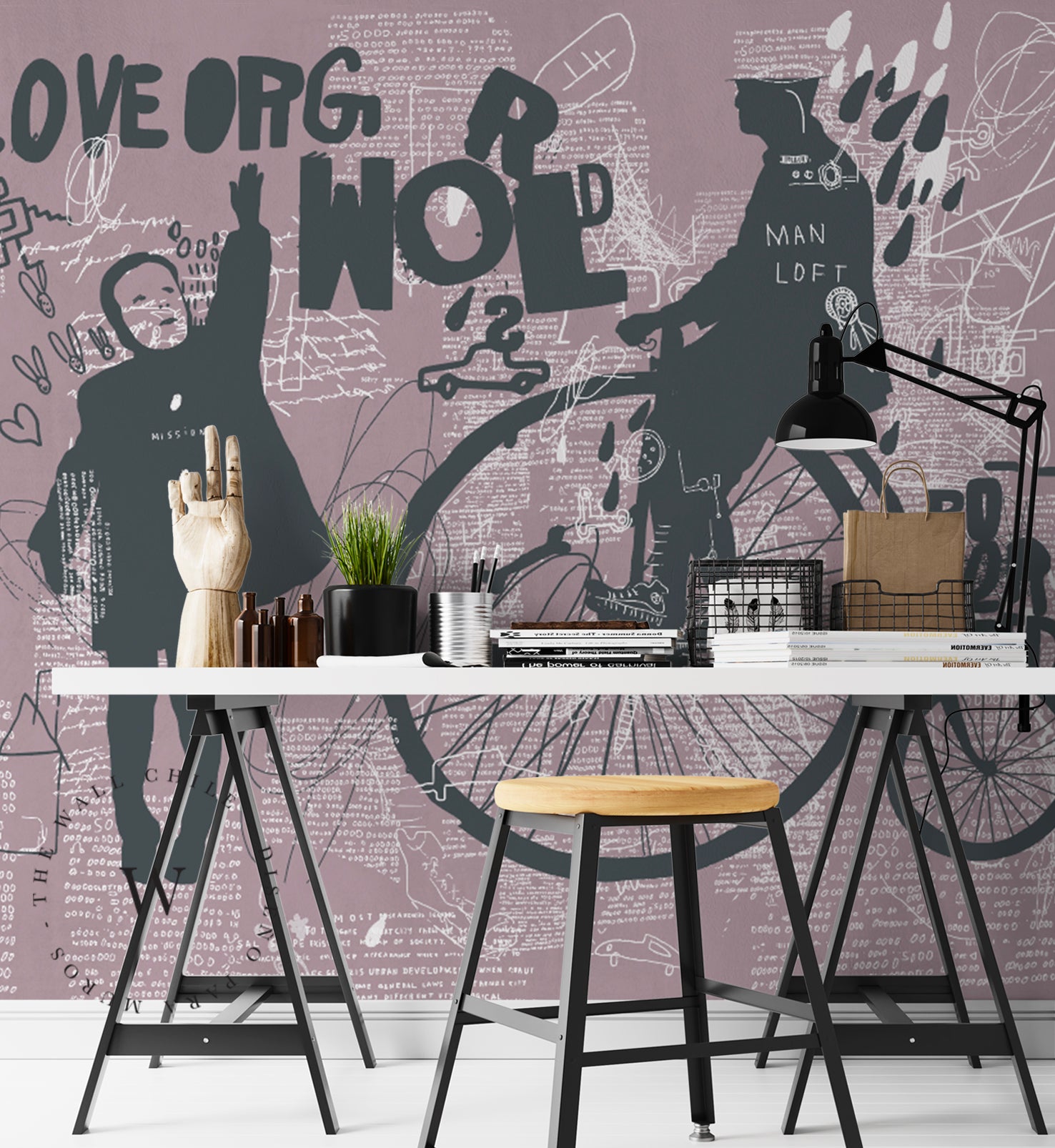  The Wall, diseño de tendencia Pink Graffity