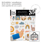 Papel Mural y Vinilico Autoadhesivo para muros de la marca The Wall, diseño de tendencia Popurri