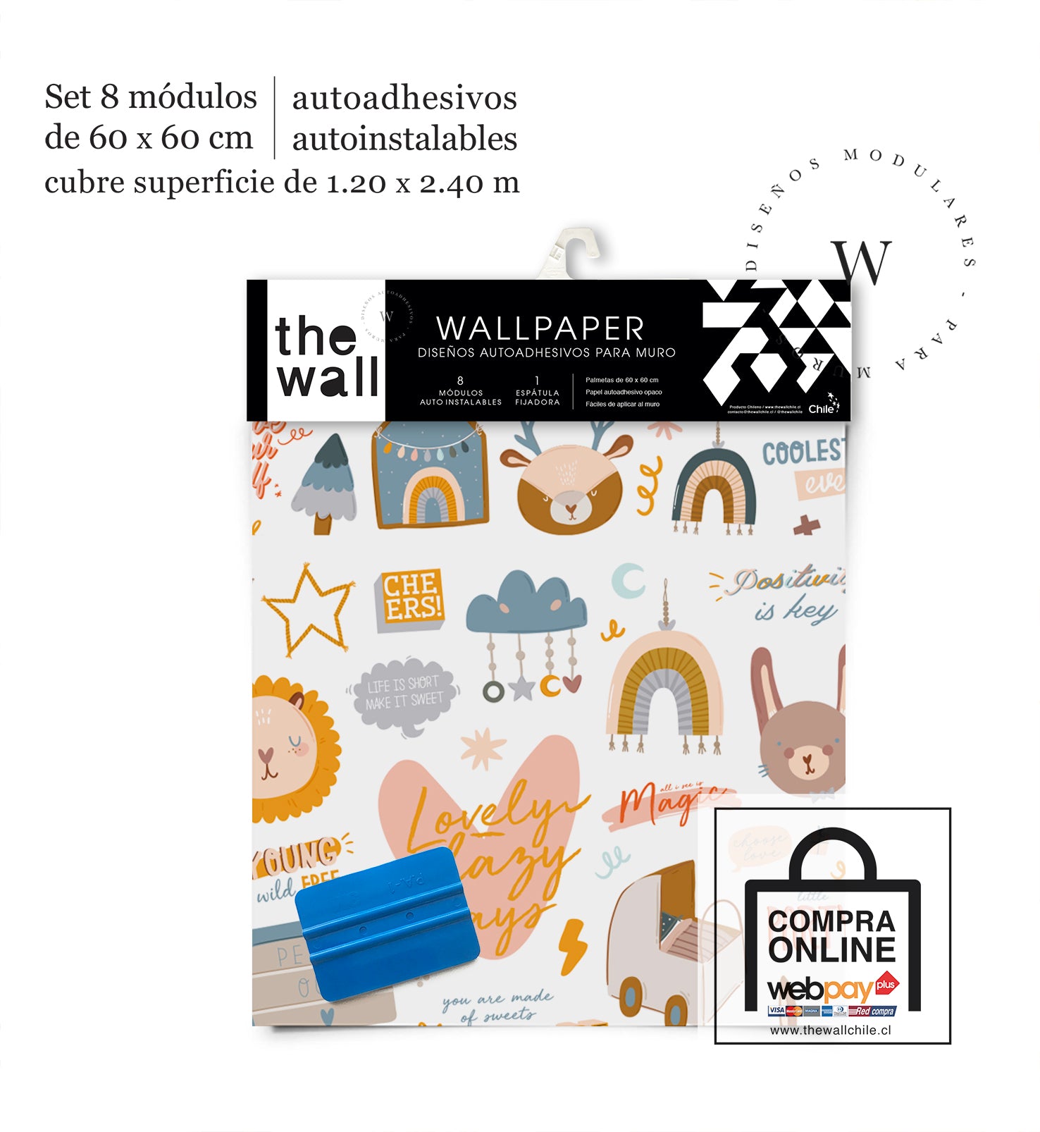 Papel Mural y Vinilico Autoadhesivo para muros de la marca The Wall, diseño de tendencia Popurri