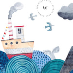 Papel Mural y Vinilico Autoadhesivo para muros de la marca The Wall, diseño de tendencia Seascape