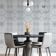 Papel Mural, Papel Pintado, Wallpaper, Mural, Empavonados, Vinilico Autoadhesivo para muros de la marca The Wall, diseño de tendencia Shibori Grey