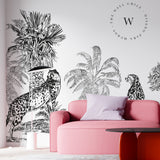 Papel Mural, Papel Pintado, Wallpaper, Mural, Empavonados, Vinilico Autoadhesivo para muros de la marca The Wall, diseño de tendencia Sketch Chita