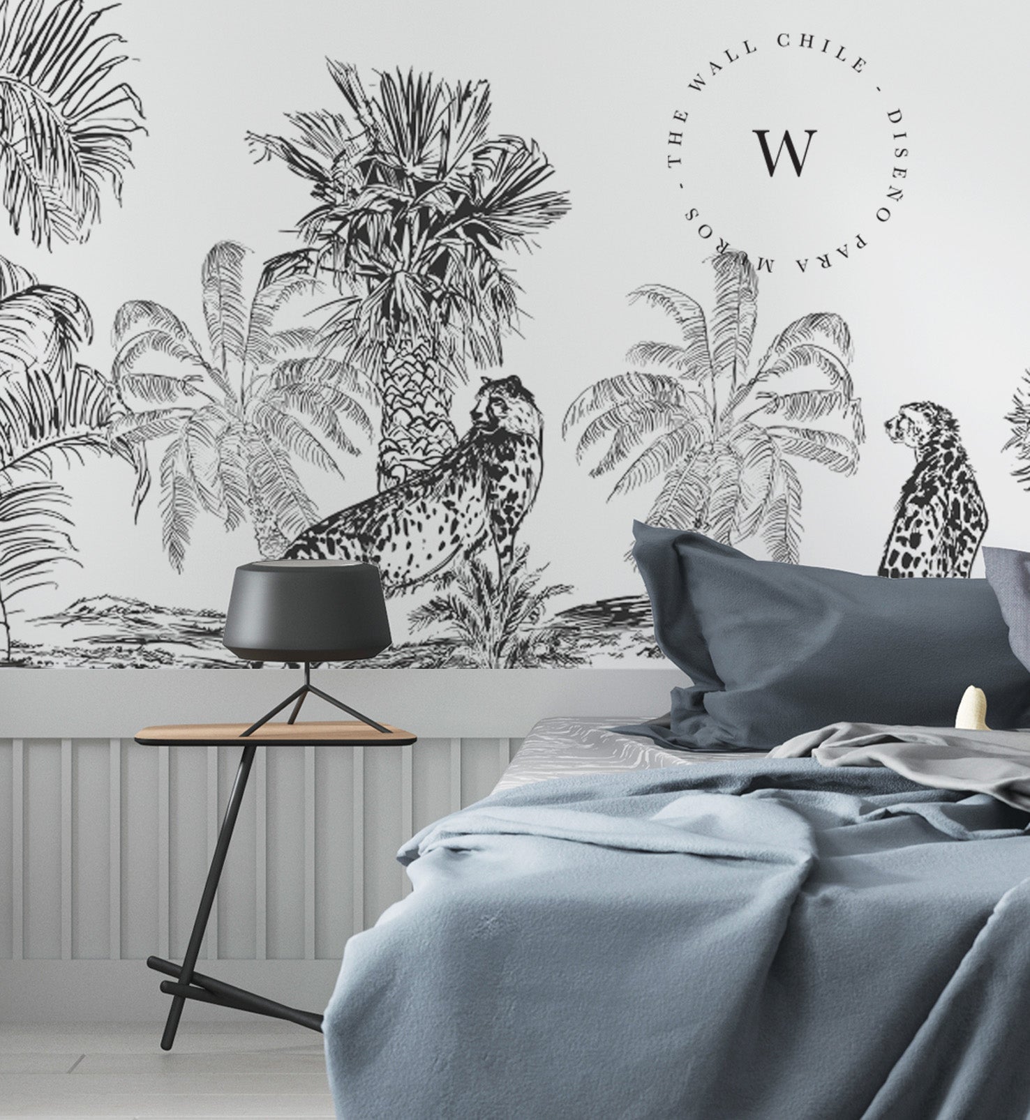 Papel Mural, Papel Pintado, Wallpaper, Mural, Empavonados, Vinilico Autoadhesivo para muros de la marca The Wall, diseño de tendencia Sketch Chita