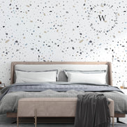 Papel Mural, Papel Pintado, Wallpaper, Mural, Empavonados, Vinilico Autoadhesivo para muros de la marca The Wall, diseño de tendencia Soft Terrazzo Beige