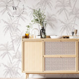 Papel Mural, Papel Pintado, Wallpaper, Mural, Empavonados, Vinilico Autoadhesivo para muros de la marca The Wall, diseño de tendencia Soft Palm