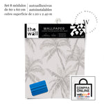 Papel Mural, Papel Pintado, Wallpaper, Mural, Empavonados, Vinilico Autoadhesivo para muros de la marca The Wall, diseño de tendencia Soft Palm