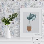 Papel Mural, Papel Pintado, Wallpaper, Mural, Empavonados, Vinilico Autoadhesivo para muros de la marca The Wall, diseño de tendencia Soft Protea