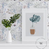 Papel Mural, Papel Pintado, Wallpaper, Mural, Empavonados, Vinilico Autoadhesivo para muros de la marca The Wall, diseño de tendencia Soft Protea