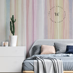 Papel Mural, Papel Pintado, Wallpaper, Mural, Empavonados, Vinilico Autoadhesivo para muros de la marca The Wall, diseño de tendencia Soft Rainbow