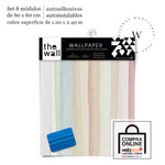 Papel Mural, Papel Pintado, Wallpaper, Mural, Empavonados, Vinilico Autoadhesivo para muros de la marca The Wall, diseño de tendencia Soft Rainbow