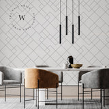 Papel Mural y Vinilico Autoadhesivo para muros de la marca The Wall, diseño de tendencia Square