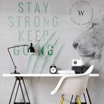 Papel Mural, Papel Pintado, Wallpaper, Mural, Empavonados, Vinilico Autoadhesivo para muros de la marca The Wall, diseño de tendencia Strong Lion