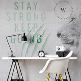 Papel Mural, Papel Pintado, Wallpaper, Mural, Empavonados, Vinilico Autoadhesivo para muros de la marca The Wall, diseño de tendencia Strong Lion