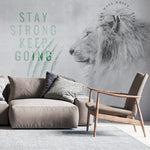 Papel Mural, Papel Pintado, Wallpaper, Mural, Empavonados, Vinilico Autoadhesivo para muros de la marca The Wall, diseño de tendencia Strong Lion