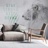 Papel Mural, Papel Pintado, Wallpaper, Mural, Empavonados, Vinilico Autoadhesivo para muros de la marca The Wall, diseño de tendencia Strong Lion