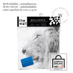 Papel Mural, Papel Pintado, Wallpaper, Mural, Empavonados, Vinilico Autoadhesivo para muros de la marca The Wall, diseño de tendencia Strong Lion