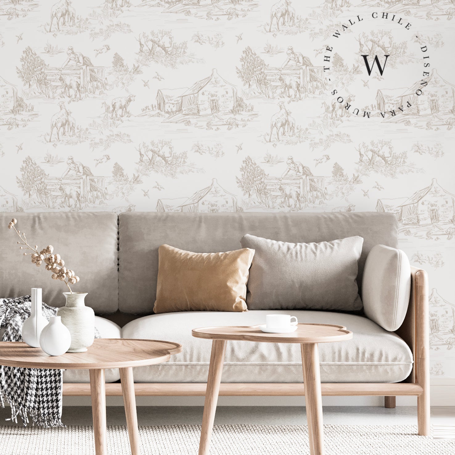Toile de Jouy Farm Beige
