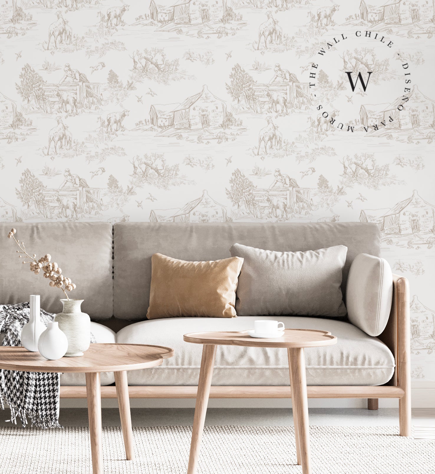 Toile de Jouy Farm Beige