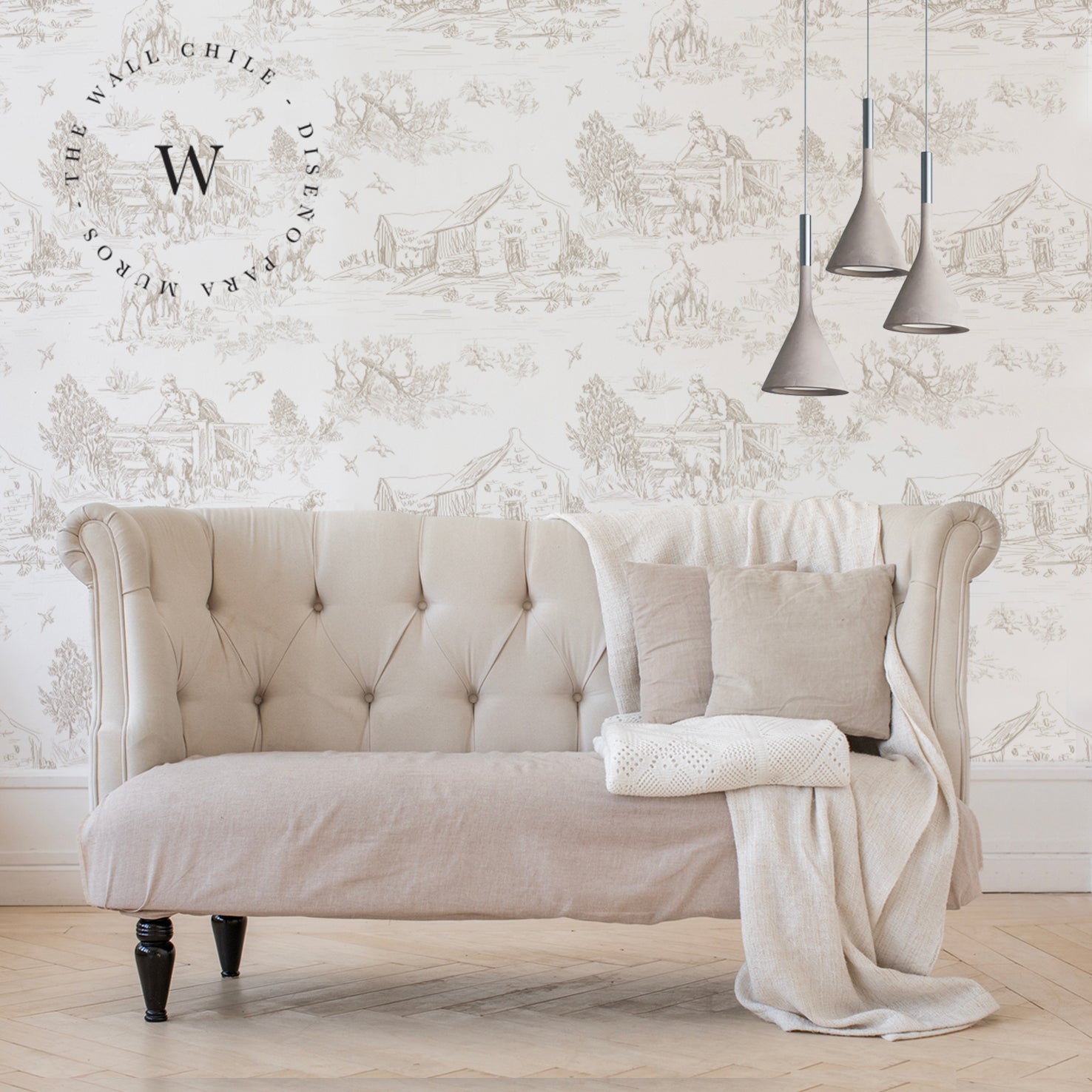 Toile de Jouy Farm Beige