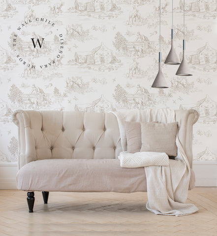 Toile de Jouy Farm Beige