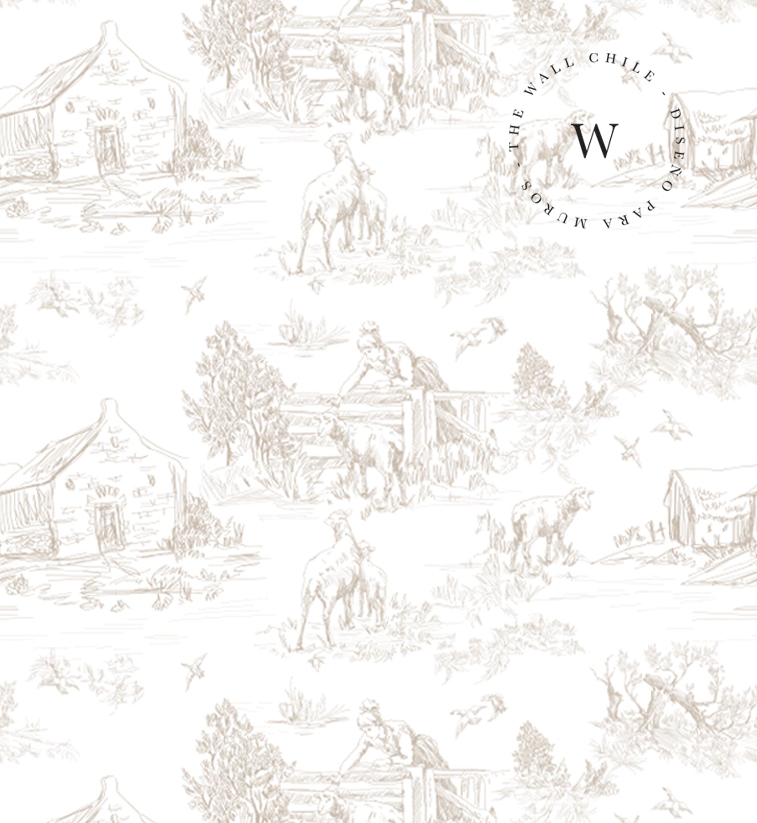Toile de Jouy Farm Beige