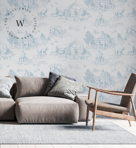 Toile de Jouy Farm Blue