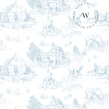 Toile de Jouy Farm Blue