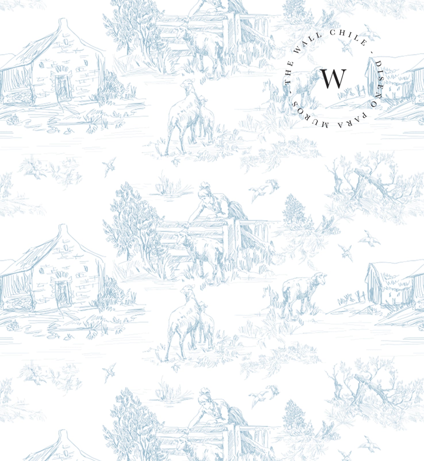 Toile de Jouy Farm Blue