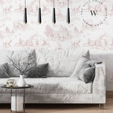 Toile de Jouy Farm Pink