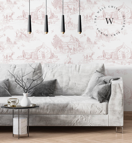 Toile de Jouy Farm Pink