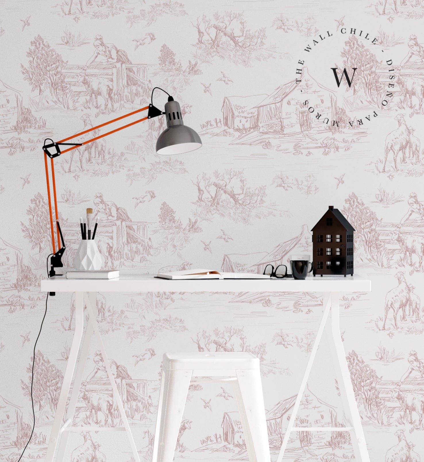 Toile de Jouy Farm Pink