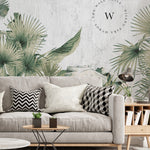 Papel Mural y Vinilico Autoadhesivo para muros de la marca The Wall, diseño de tendencia Tropic Papiro