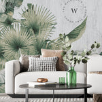 Papel Mural y Vinilico Autoadhesivo para muros de la marca The Wall, diseño de tendencia Tropic Papiro