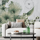Papel Mural y Vinilico Autoadhesivo para muros de la marca The Wall, diseño de tendencia Tropic Papiro