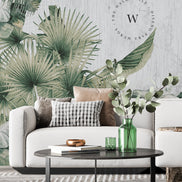 Papel Mural y Vinilico Autoadhesivo para muros de la marca The Wall, diseño de tendencia Tropic Papiro