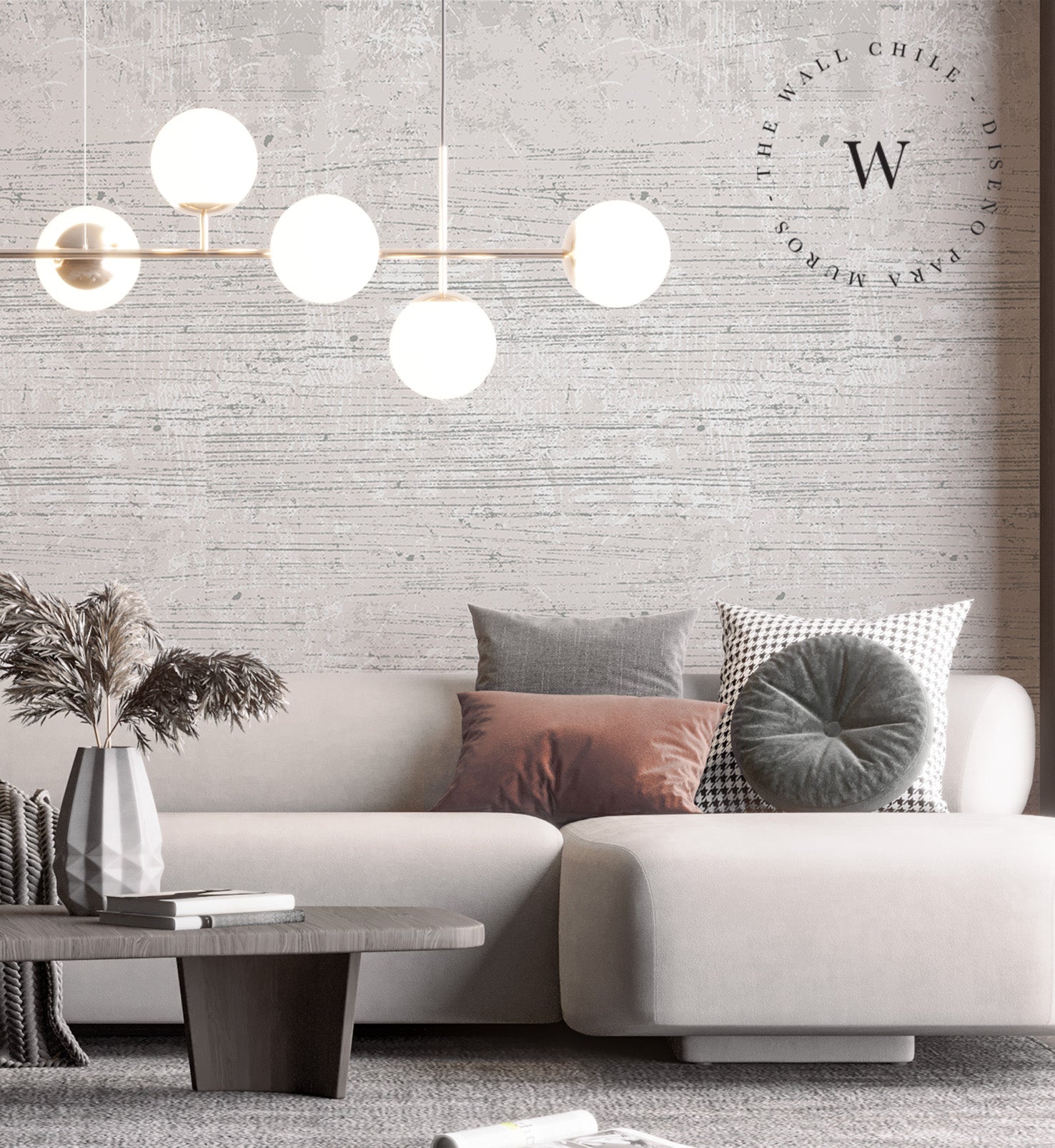 Papel Mural, Papel Pintado, Wallpaper, Mural, Empavonados, Vinilico Autoadhesivo para muros de la marca The Wall, diseño de tendencia Vintage Fabric