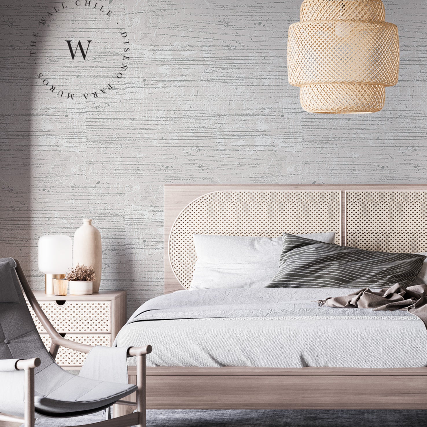 Papel Mural, Papel Pintado, Wallpaper, Mural, Empavonados, Vinilico Autoadhesivo para muros de la marca The Wall, diseño de tendencia Vintage Fabric