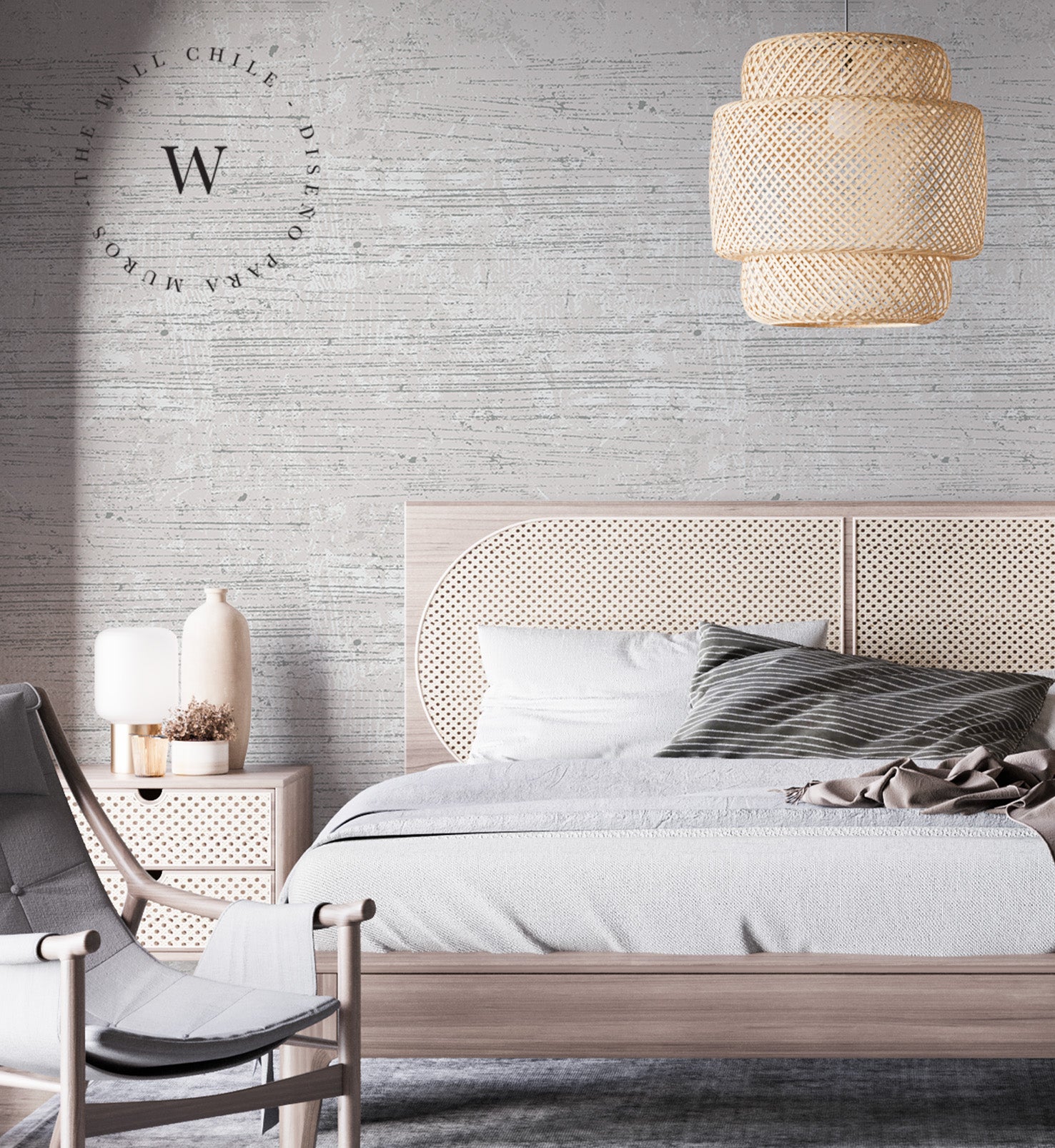 Papel Mural, Papel Pintado, Wallpaper, Mural, Empavonados, Vinilico Autoadhesivo para muros de la marca The Wall, diseño de tendencia Vintage Fabric