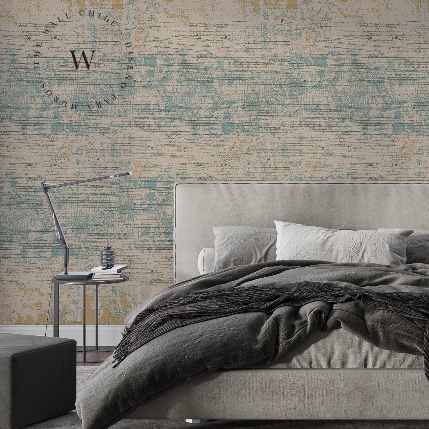  Papel Mural, Papel Pintado, Empavonados, Vinilico Autoadhesivo para muros de la marca The Wall, diseño de tendencia Vintage Grunge