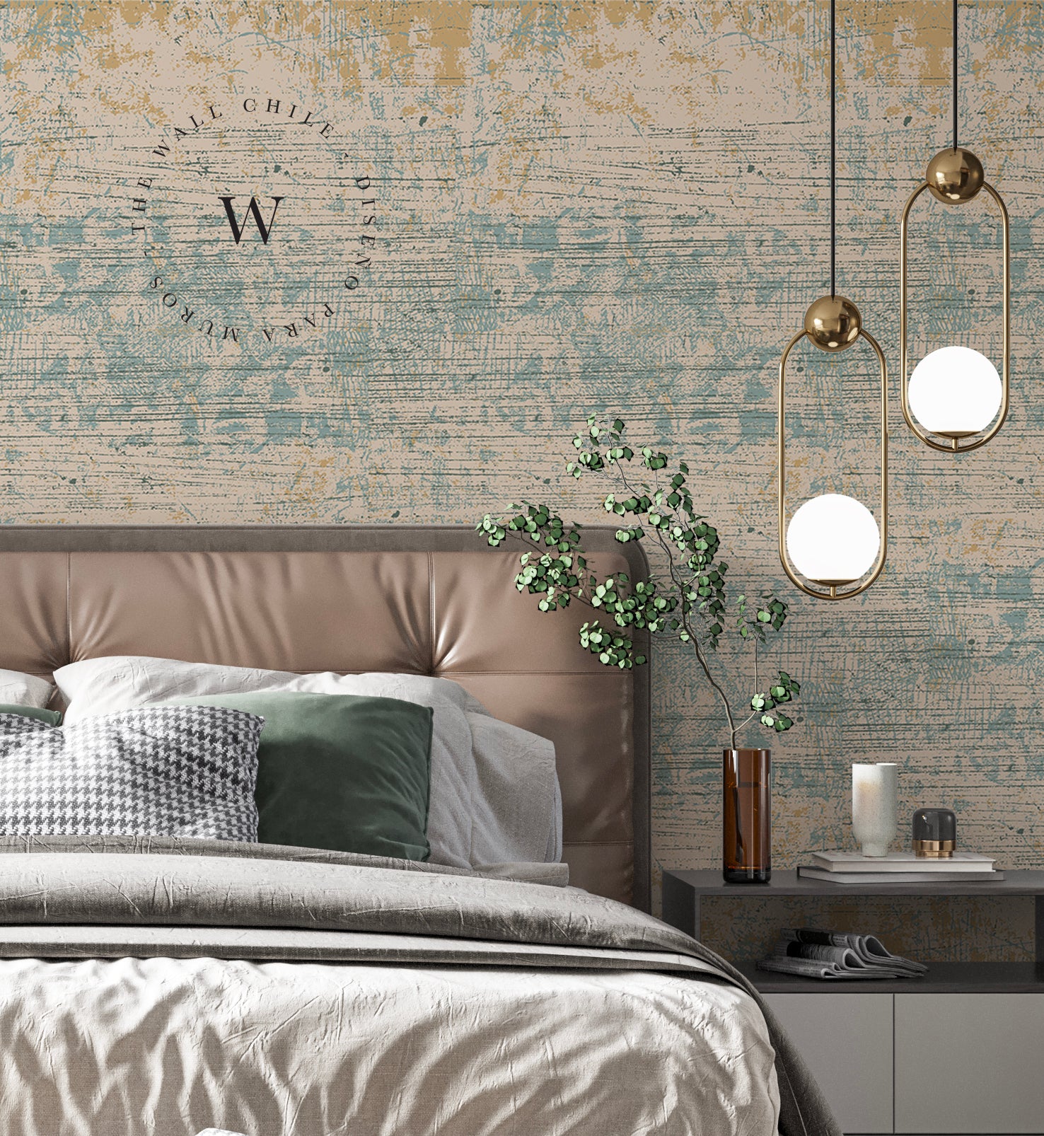  Papel Mural, Papel Pintado, Empavonados, Vinilico Autoadhesivo para muros de la marca The Wall, diseño de tendencia Vintage Grunge