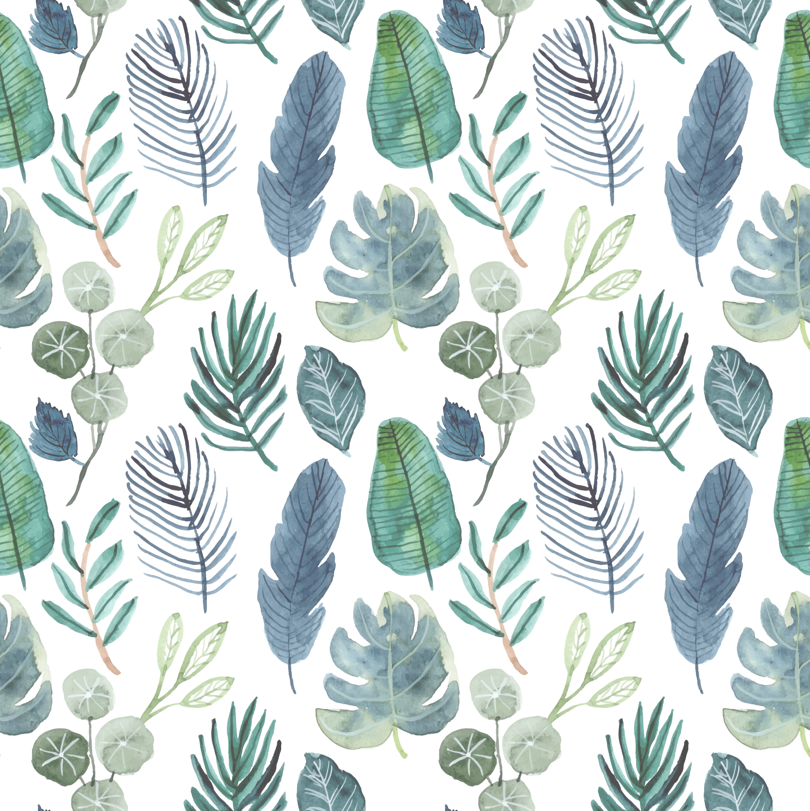 Watercolor Leaves