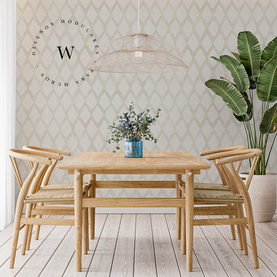 Papel Mural y Vinilico Autoadhesivo para muros de la marca The Wall, diseño de tendencia Watercolor Diamond