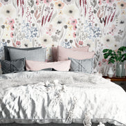Papel Mural, Papel Pintado, Wallpaper, Mural, Empavonados, Vinilico Autoadhesivo para muros de la marca The Wall, diseño de tendencia Watercolor Garden