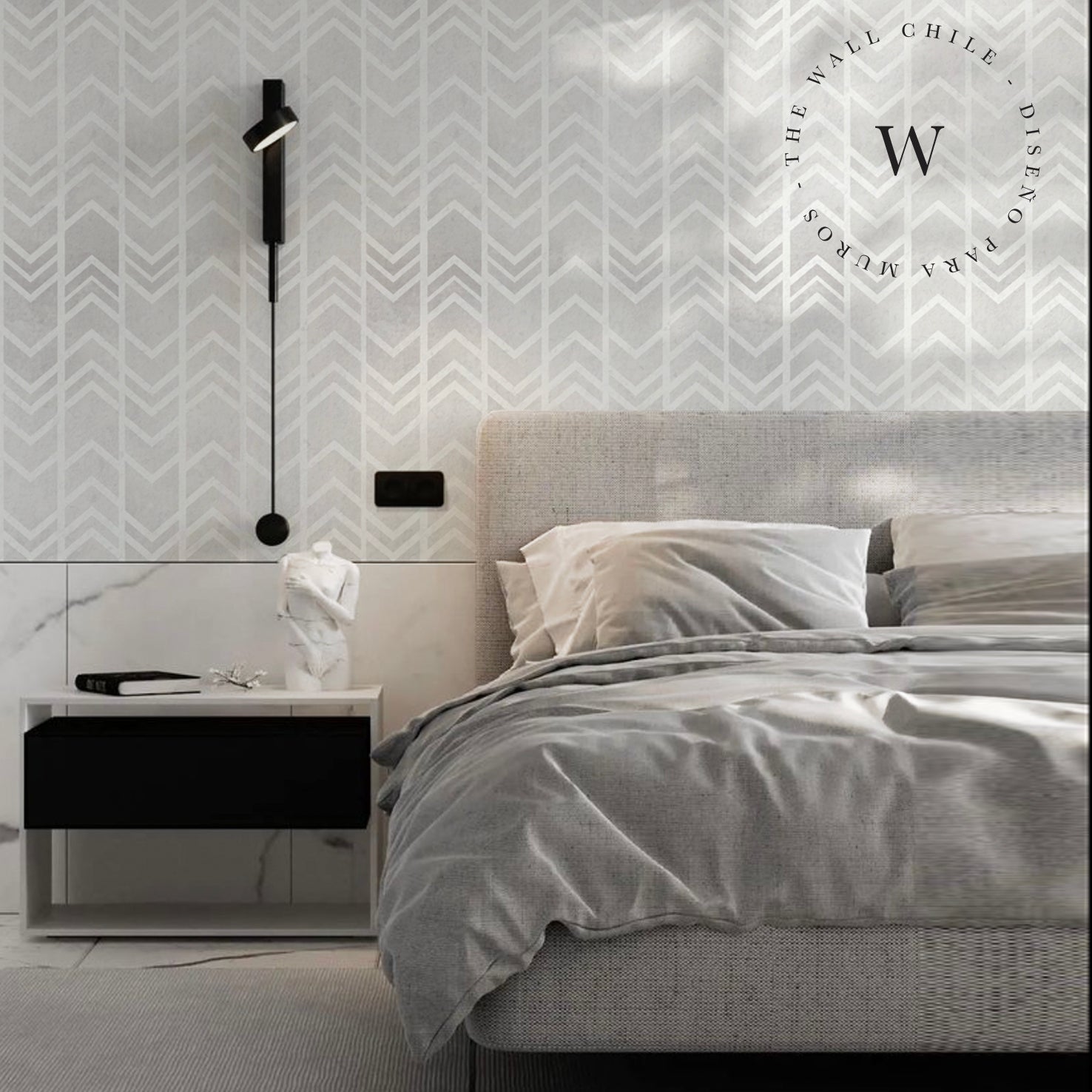 Papel Mural y Vinilico Autoadhesivo para muros de la marca The Wall, diseño de tendencia Waves