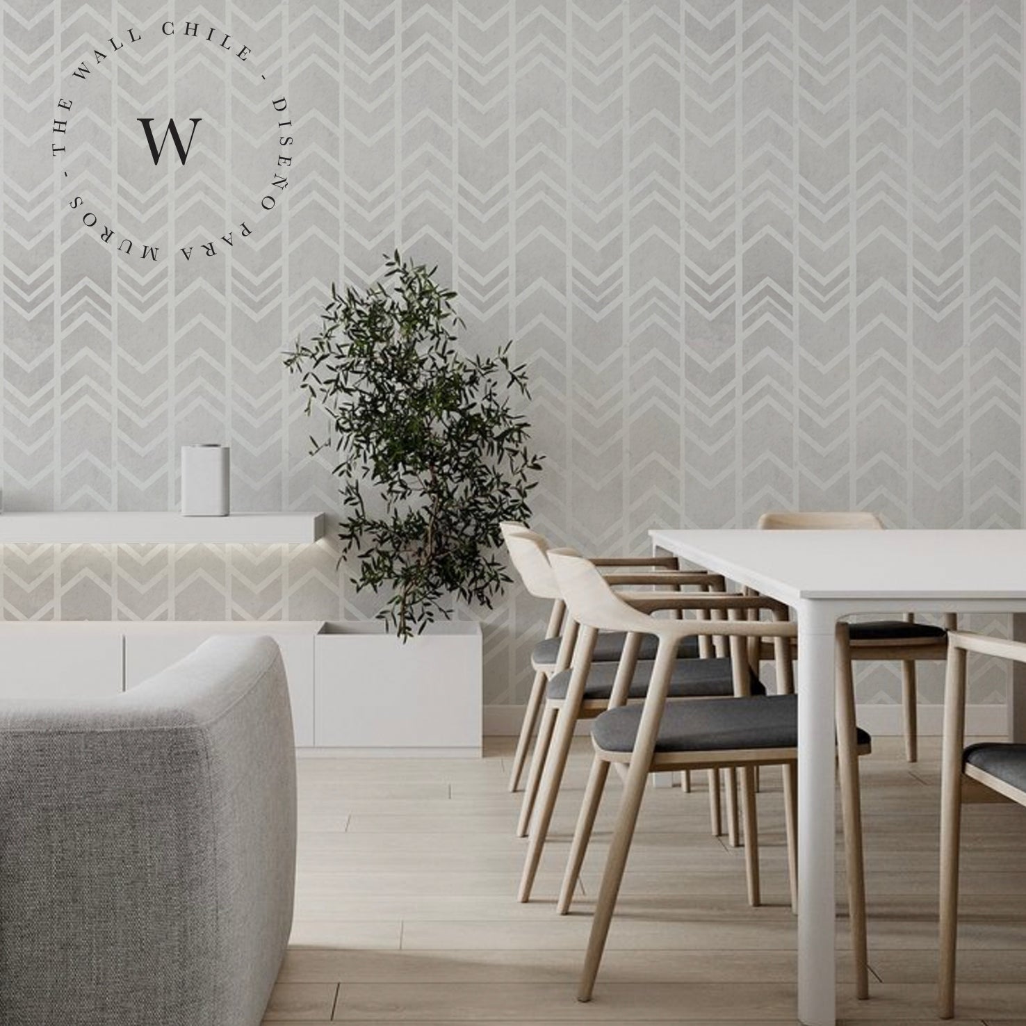 Papel Mural y Vinilico Autoadhesivo para muros de la marca The Wall, diseño de tendencia Waves